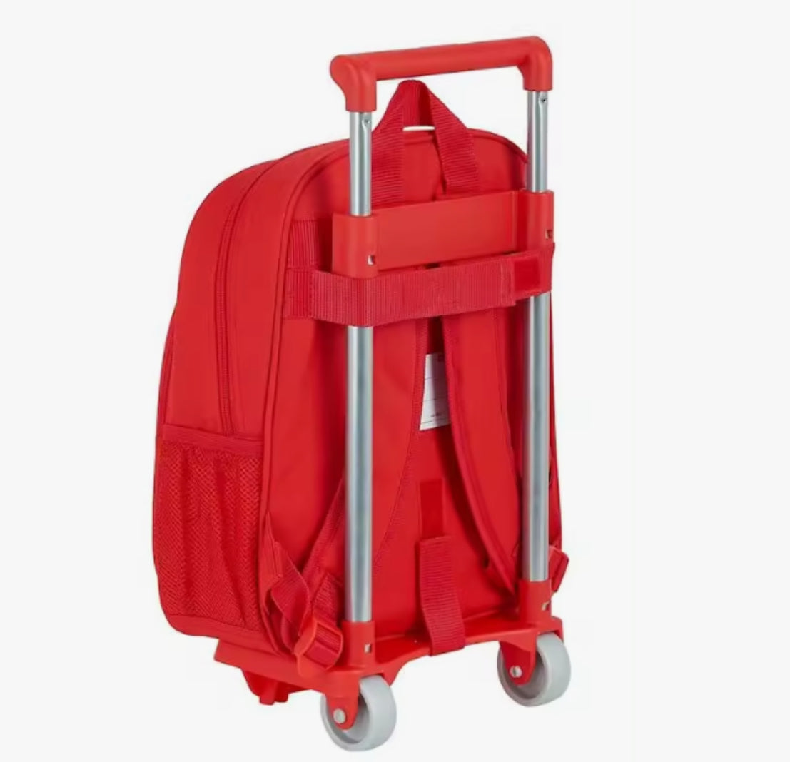 Mochila Infantil pequeña Sevilla FC Corporativa 'Nunca Me Rindo' | SAFTA - Mochila con carro de 2 ruedas, 34 cm, producto con licencia oficial // Ref: 612056020