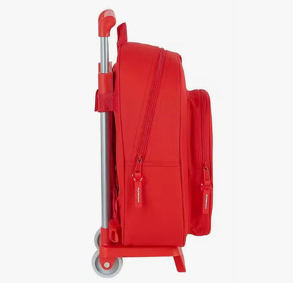 Mochila Infantil pequeña Sevilla FC Corporativa 'Nunca Me Rindo' | SAFTA - Mochila con carro de 2 ruedas, 34 cm, producto con licencia oficial // Ref: 612056020