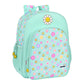 Mochila escolar Smile World Summer Fun | SAFTA - Mochila Junior, 38 cm, color verde agua, adaptable a carro // Ref: 3052341