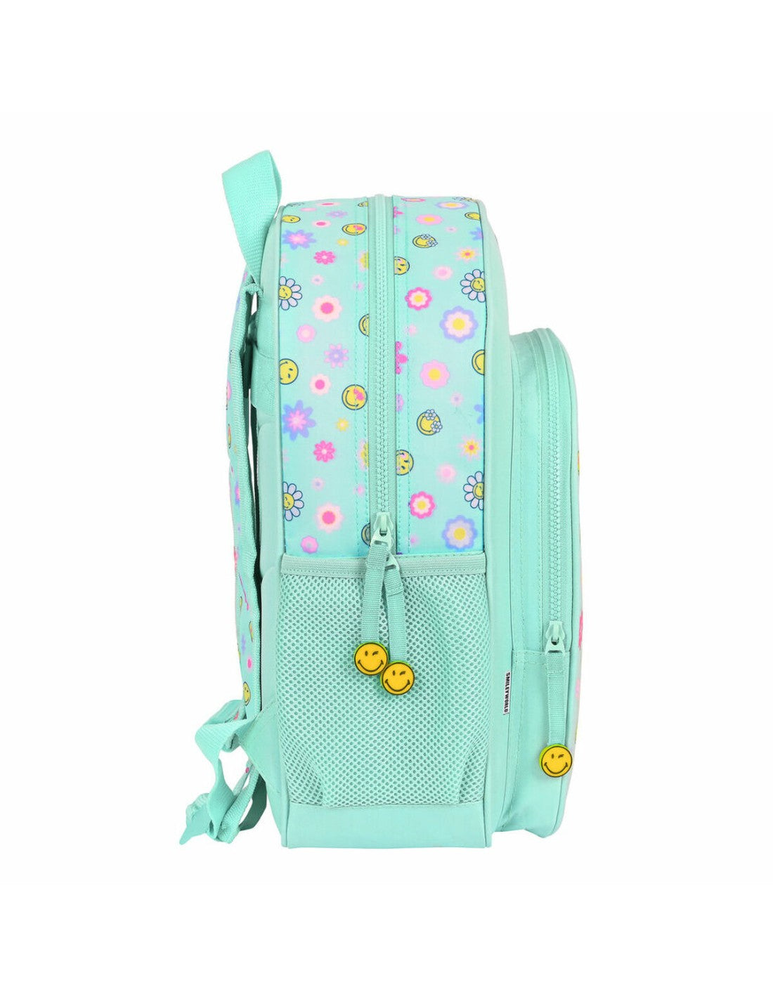 Mochila escolar Smile World Summer Fun | SAFTA - Mochila Junior, 38 cm, color verde agua, adaptable a carro // Ref: 3052341