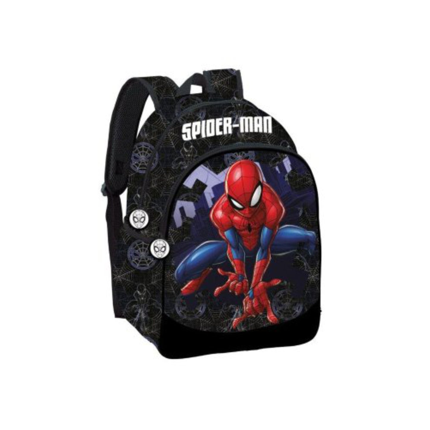 Mochila grande Spider-man 'Spiderporse' | JACOB COMPANY - Mochila de 41 cm, doble compartimento de gran capacidad, producto oficial // 479351