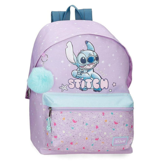 Mochila escolar Stitch "Lovely" | JOUMMA - Mochila adaptable a carro, 44cm, producto oficial de Disney, colores pastel // Ref: 31625F1