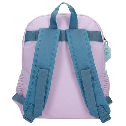 Mochila escolar infantil Stitch Lovely | JOUMMA BAGS - Mochila malva estampada, bolsillo plano frontal y principal con cierre cremallera, 23x28x10cm // 3162241
