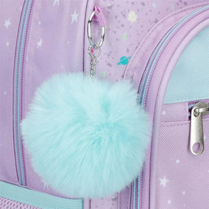 Mochila escolar infantil Stitch Lovely | JOUMMA BAGS - Mochila malva estampada, bolsillo plano frontal y principal con cierre cremallera, 23x28x10cm // 3162241