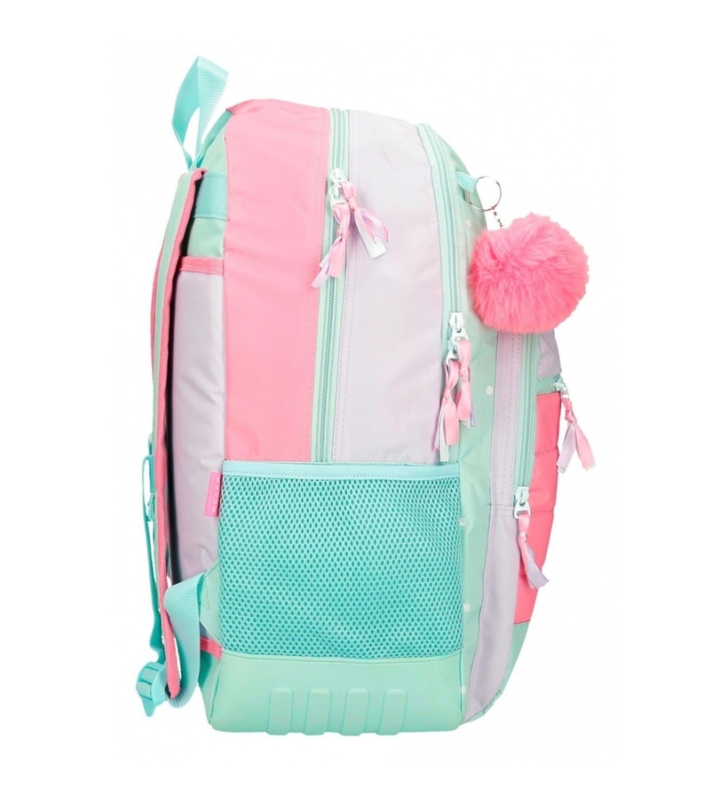 Mochila escolar 'La vita è bella' | MOVOM - Mochila gran capacidad, 46 cm, doble compartimento, tonos pastel, base reforzada // Ref: 3752621