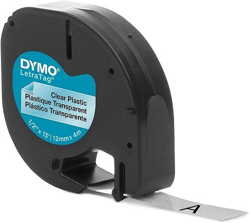 Etiquetas Adhesivas Dymo Letratag 12267 - Transparentes - 12mm x 4m