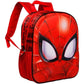 Mochila Spiderman guardería 3D | KARACTERMANIA - Mochila preescolar, 31 cm, relieve frontal de la máscara de Spiderman, hombreras acolchadas, asa superior de transporte // Ref: LCDF19312