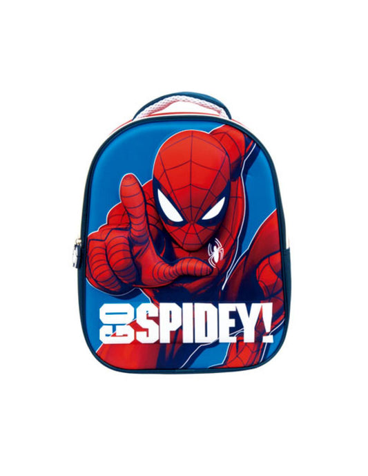 Mochila guardería Go Spidey! de Spiderman en 3D | ARDITEX - Mochila preescolar de Spiderman oficial, con relieve en la parte frontal del personaje, hombreras acolchadas y asa superior de transporte // Ref: 14701