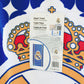 Toalla oficial Real Madrid | OEKOTEX - Toalla de microfibra 100% poliéster, 70x140 cm, estampado geométrico con escudo del equipo // Ref: RM171155