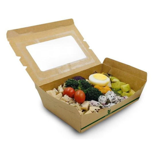 Caja Kraft con ventana, 900 ml - Pack 50 unidades