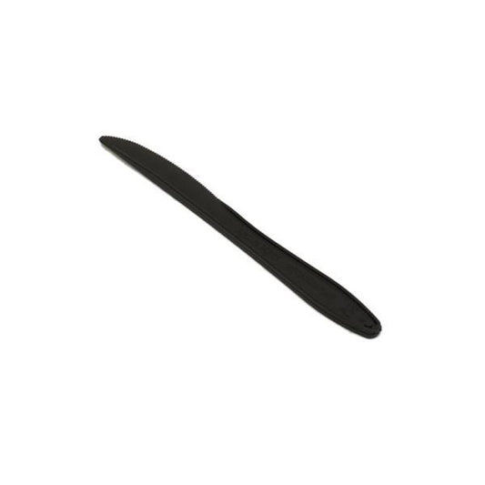 Cuchillo desechable, negro - Pack 50 unidades