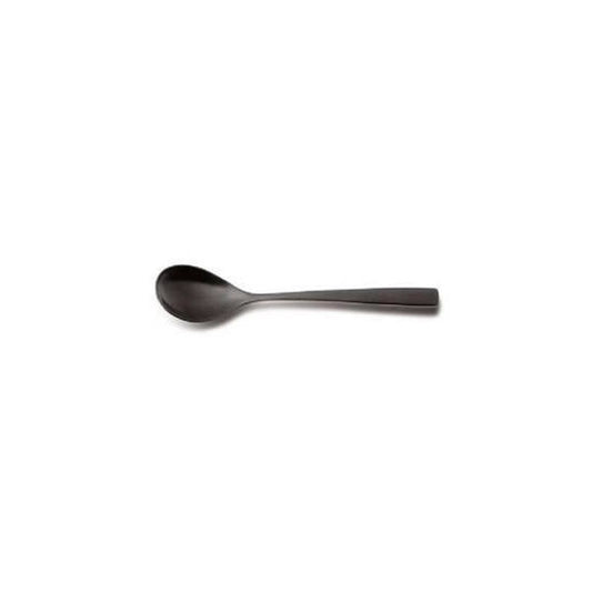 Cucharilla de postre desechable, negra - Pack 50 unidades