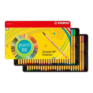 Rotulador STABILO 'Point 88' - Caja metal de 50 colores