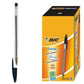 Bolígrafo BIC Cristal, negro, caja de 50 unidades