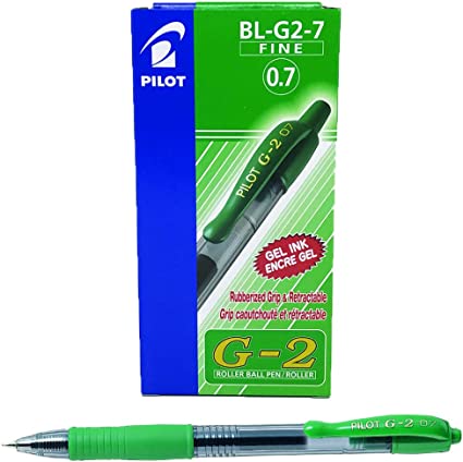 Bolígrafo PILOT 'G2', verde - Caja 12 unidades