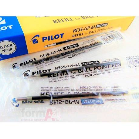 Recambio bolígrafo PILOT 'Super Grip (M)', negro - Caja 12 unidades