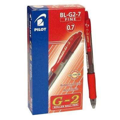 Bolígrafo PILOT 'G2', rojo - Caja 12 unidades