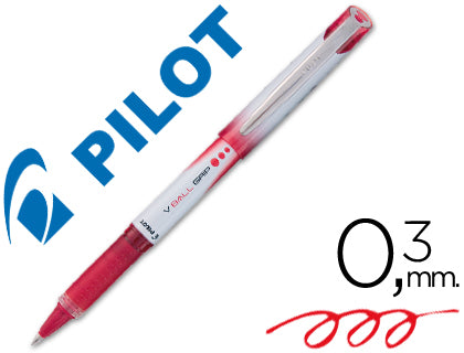 Bolígrafo PILOT 'V-Ball Grip' 0.5, rojo - Caja 12 unidades