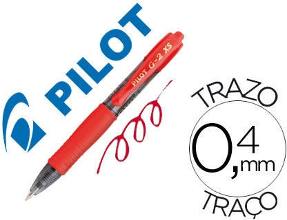 Bolígrafo PILOT 'G2 Pixie', rojo - Caja 12 unidades