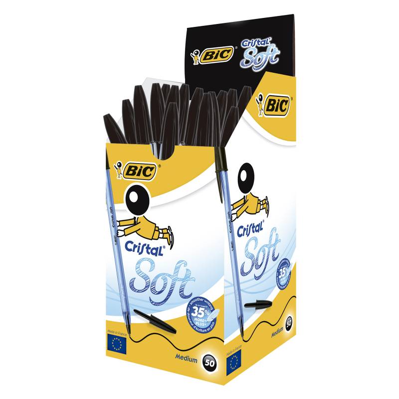 Bolígrafo BIC Cristal Soft, negro