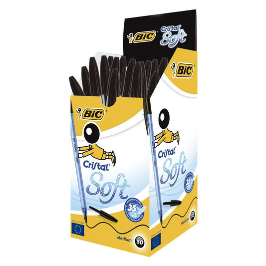 Bolígrafo BIC Cristal Soft, negro