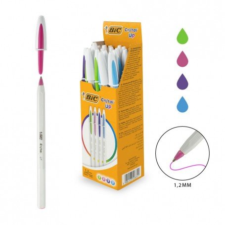 Bolígrafo BIC Cristal Up colores surtidos, caja de 20 unidades