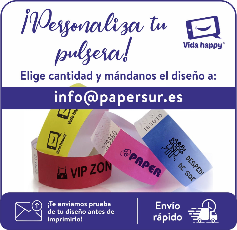 Pulseras inviolables personalizadas - Pack de 50, 100 y 300 unidades