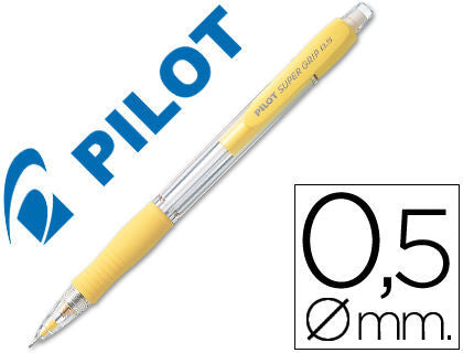 Bolígrafo PILOT 'Super Grip (F)', amarillo - Caja 12 unidades