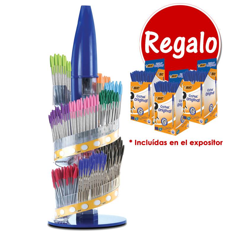 Expositor bolígrafos Bic Cristal Family