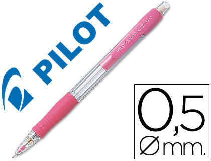 Bolígrafo PILOT 'Super Grip (F)', rosa - Caja 12 unidades