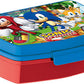 Sandwichera SONIC rectangular, azul y roja