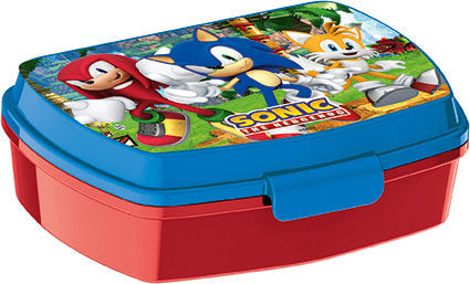 Sandwichera SONIC rectangular, azul y roja