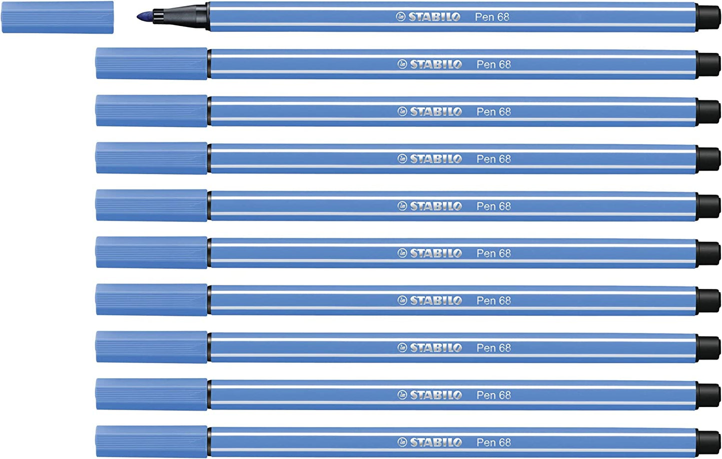 Rotulador STABILO 'Pen 68', azul oscuro - Caja 10 unidades