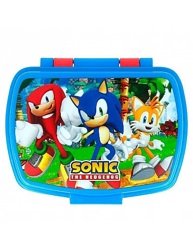 Sandwichera SONIC rectangular, azul y roja