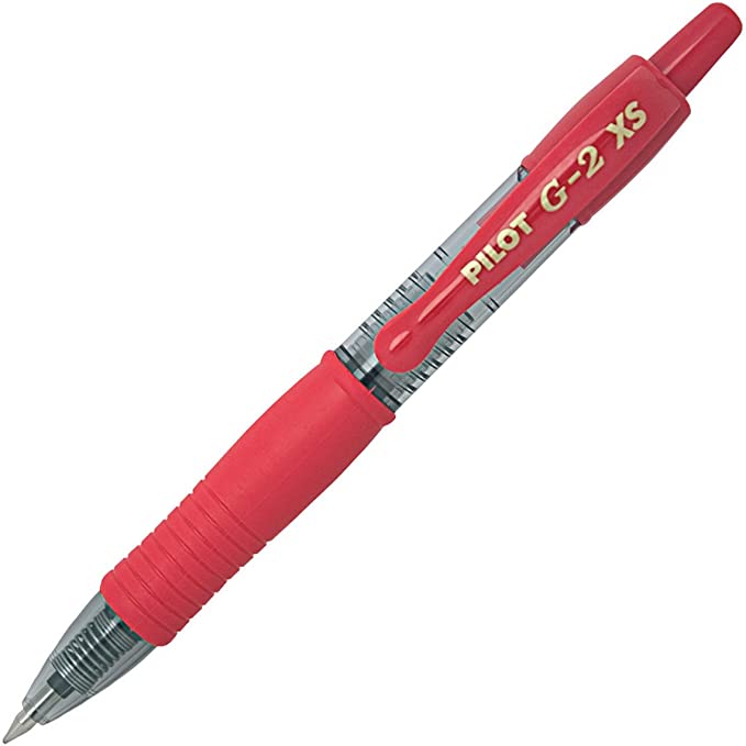 Bolígrafo PILOT 'G2 Pixie', rojo - Caja 12 unidades