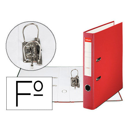 Archivador ESSELTE folio, rojo - Caja 5 unidades