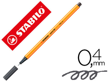 Rotulador STABILO 'Point 88', gris intenso - Caja 10 unidades