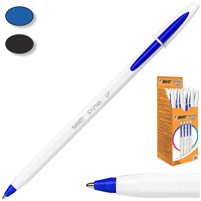 Bolígrafo BIC Cristal Up azul, caja de 20 unid