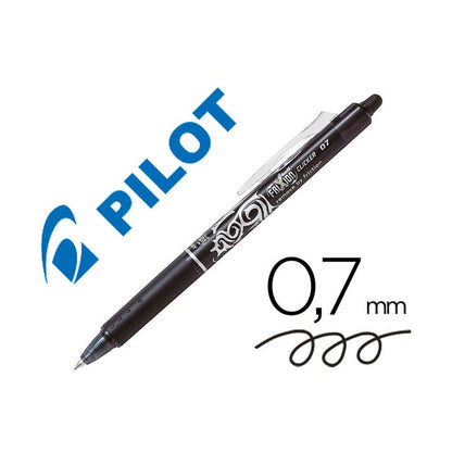 Bolígrafo PILOT 'FriXion' clicker borrable, negro - Caja 12 unidades