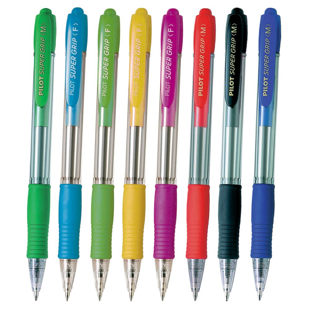 Expositor bolígrafo PILOT 'Super Grip (M y F)', colores variados - 60 unidades