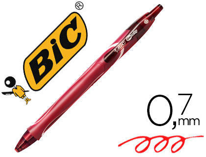 Bolígrafo BIC Gelocity "Quick dry", rojo, caja de 12 unidades