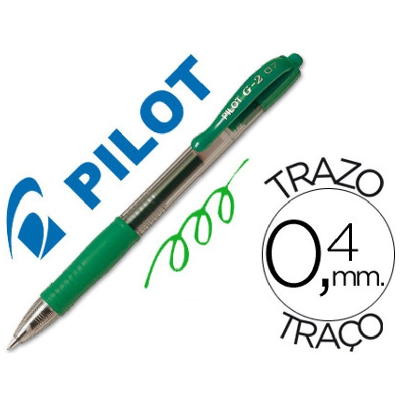 Bolígrafo PILOT 'G2', verde - Caja 12 unidades