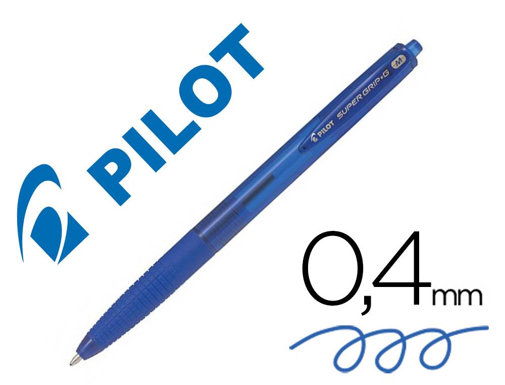 Bolígrafo PILOT 'Super Grip G', azul - Caja 12 unidades