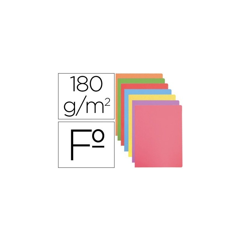 Subcarpeta Folio colores surtidos - Pack 50 unidades