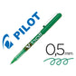 Bolígrafo PILOT 'V-ball' 0.5, verde - Caja 12 unidades
