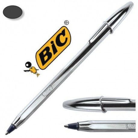 Bolígrafo BIC 'Shine Plata', negro