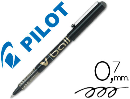 Bolígrafo PILOT 'V-ball' 0.7, negro - Caja 12 unidades