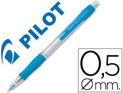 Bolígrafo PILOT 'Super Grip' (F), azul claro - Caja 12 unidades