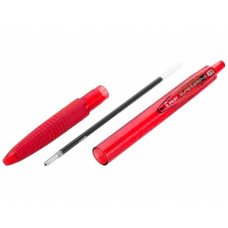 Bolígrafo PILOT 'Super Grip G', rojo - Caja 12 unidades