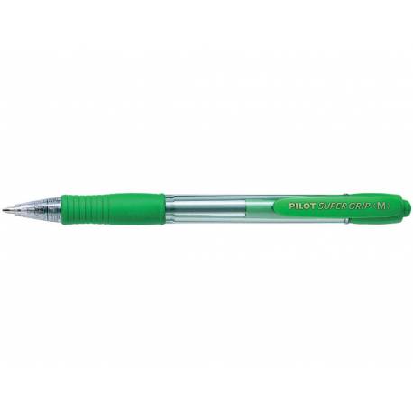 Bolígrafo PILOT 'Super Grip (M)', verde - Caja 12 unidades